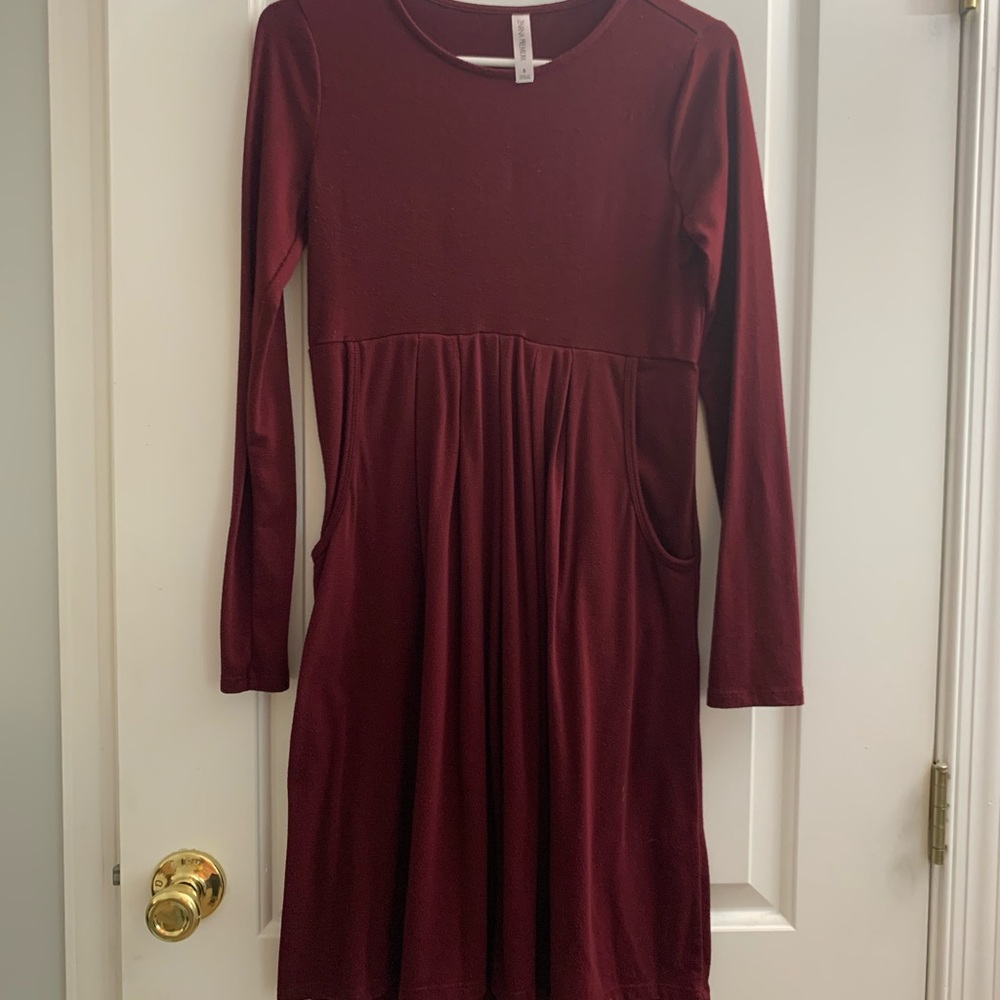Burgundy dress